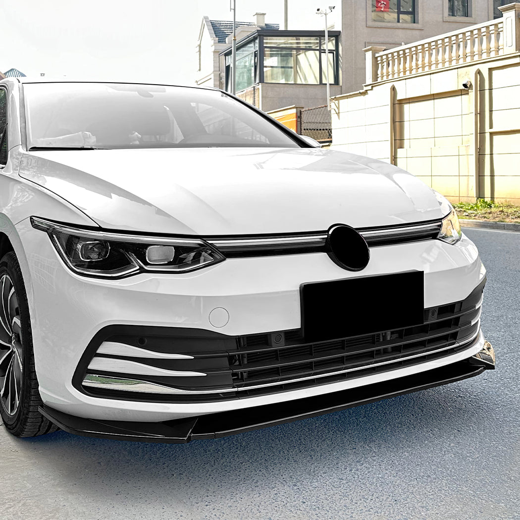 PR Style Gloss Black Front Splitter for VW Golf MK8 Standard model 20-23