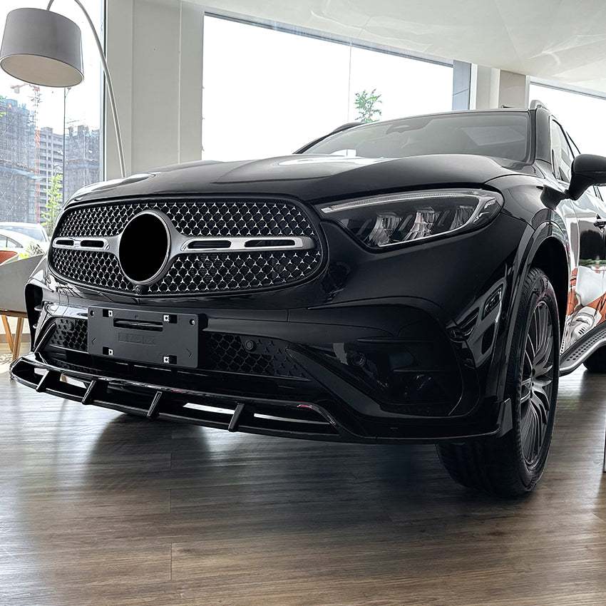 A Style Gloss Black Front Splitter for Mercedes Benz X254 GLC 23-26