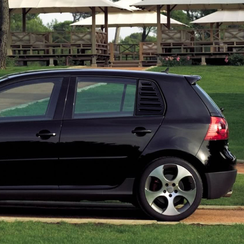 Gloss Black Window Louver Vents for VW Golf MK5 03-08
