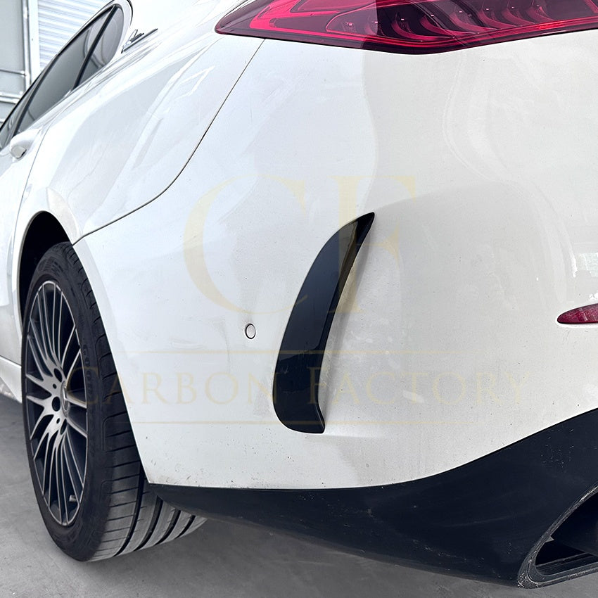 Style C Gloss Black Rear Bumper Trims for Mercedes Benz W206 C Class 22-Present (replacement) - Carbon Factory