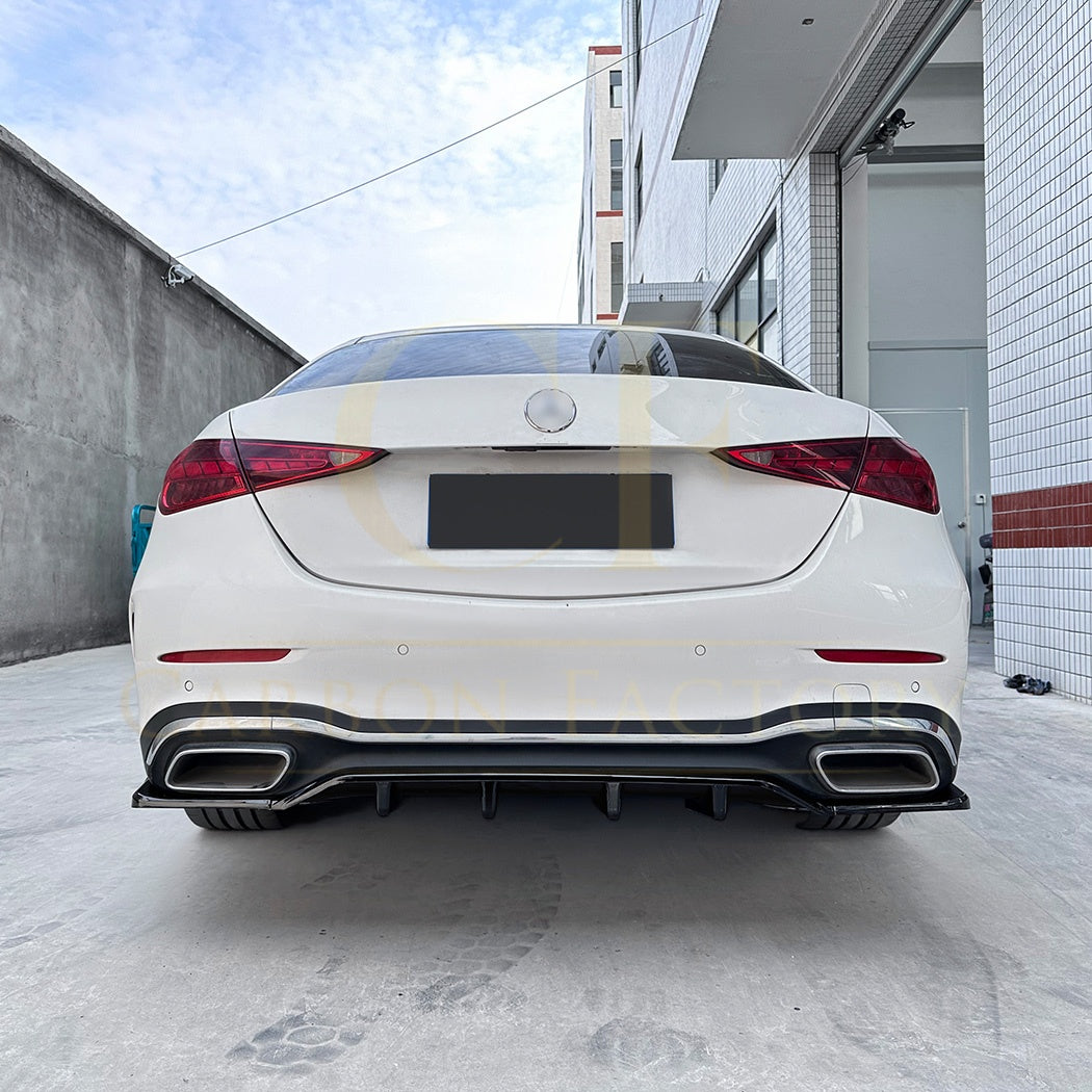 Gloss Black Rear Diffuser Extension for Mercedes Benz W206 C Class 22-Present - Carbon Factory