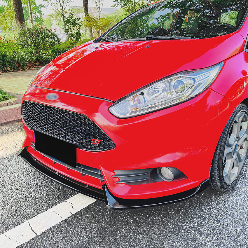 Gloss Black Front Splitter for Ford Fiesta ST B299 MK7.5 13-17
