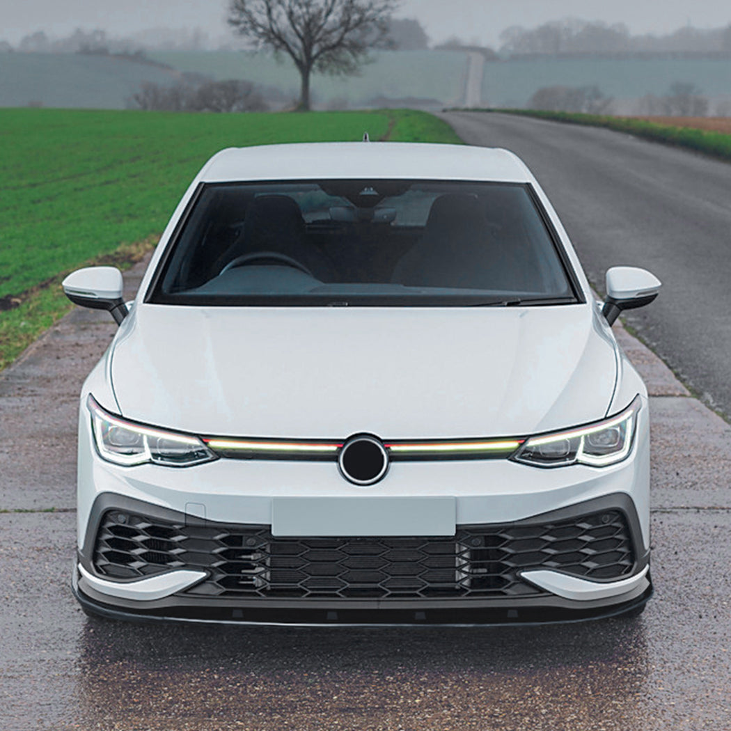 CS Style Gloss Black Front Splitter for VW Golf MK8 GTI & R Line 20-23
