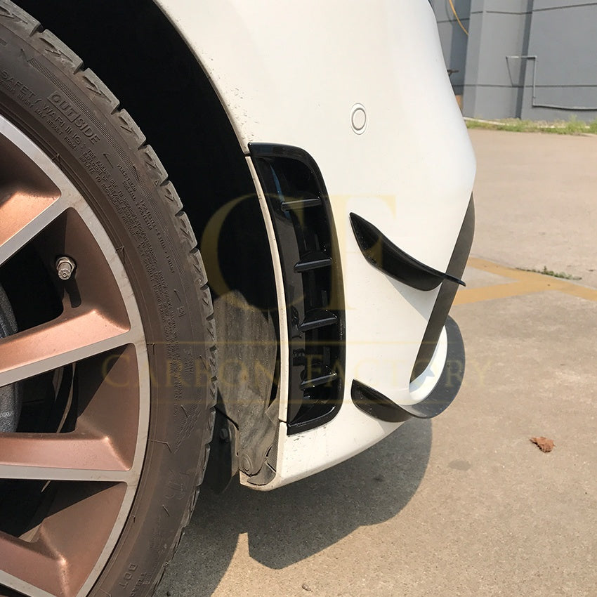 Type 1 Gloss Black Front Canards for Mercedes Benz W177 A Class AMG & A35 18-22