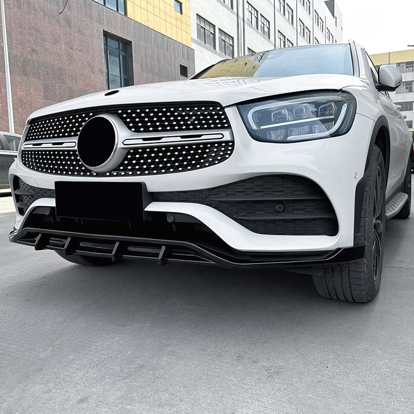 A Style Gloss Black Front Splitter for Mercedes Benz X253 C253 GLC 20-22