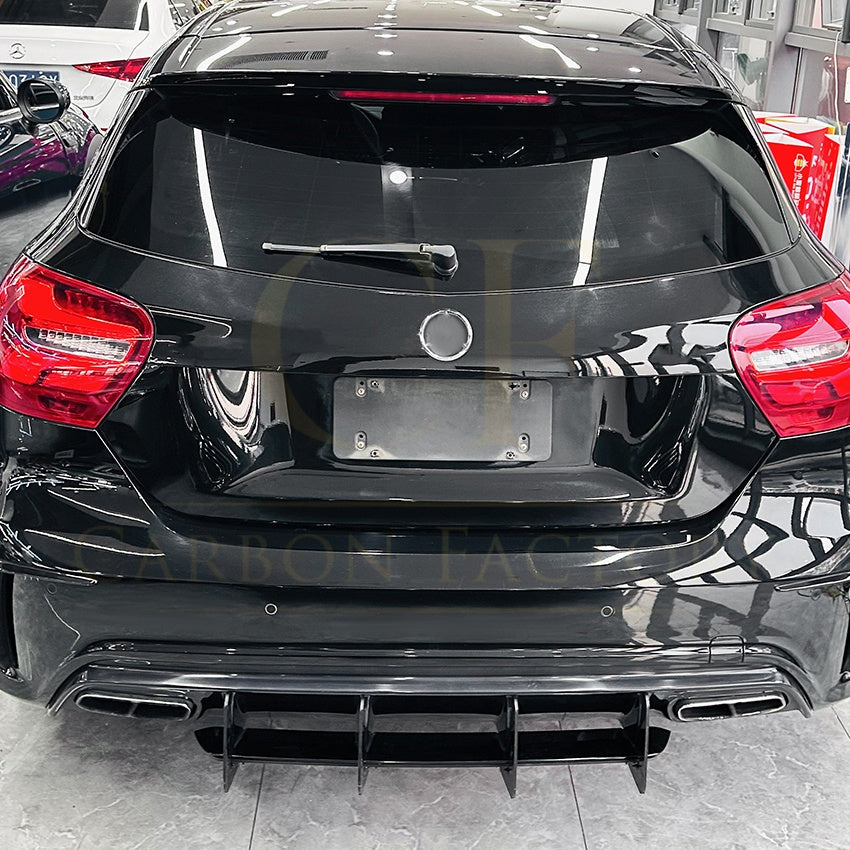 V Style Gloss Black Rear Diffuser for Mercedes Benz W176 A45 13-18 - Carbon Factory