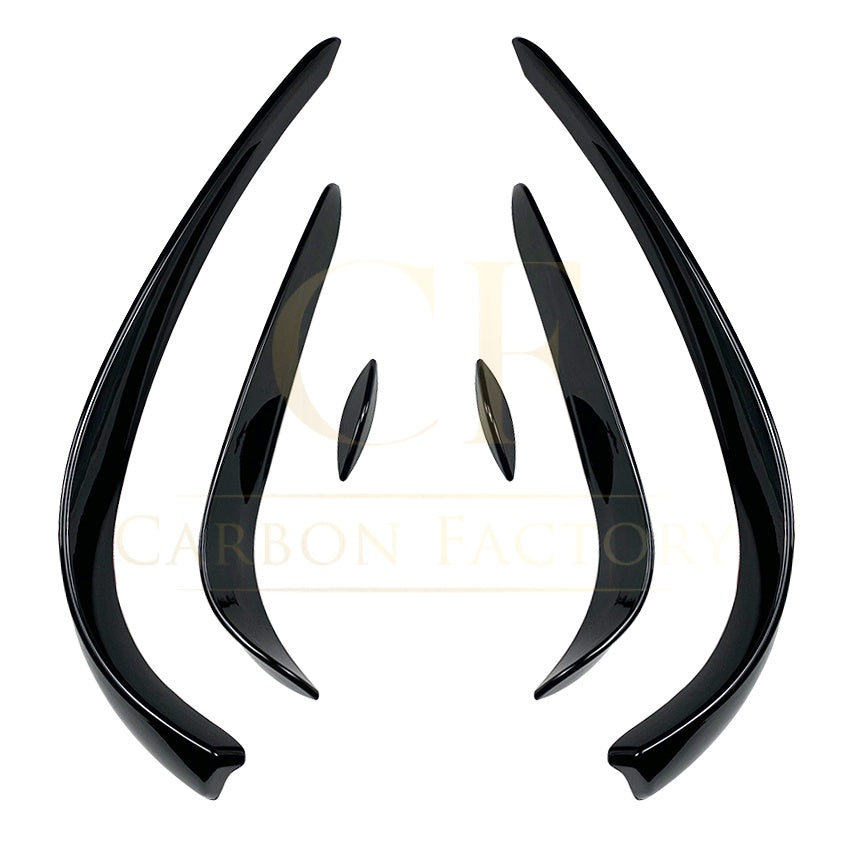 Gloss Black Front Canards (6 pcs) for Mercedes Benz W205 C Class 15-18 - Carbon Factory