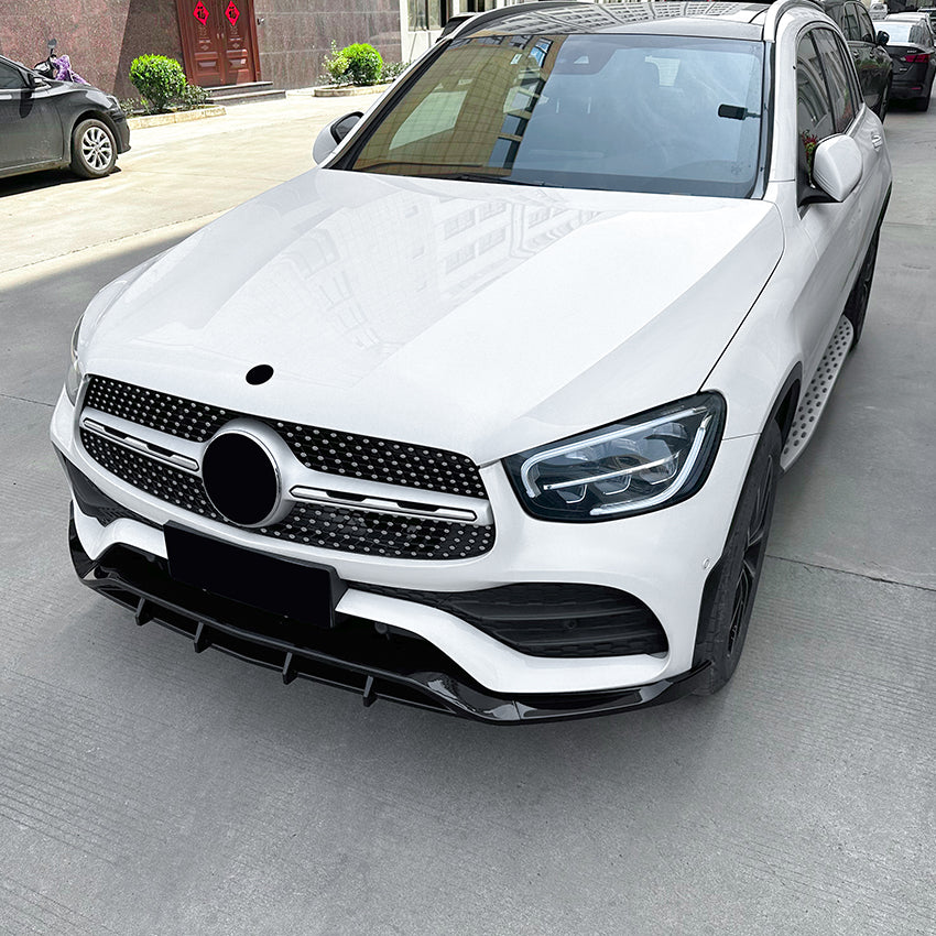 A Style Gloss Black Front Splitter for Mercedes Benz X253 C253 GLC 20-22