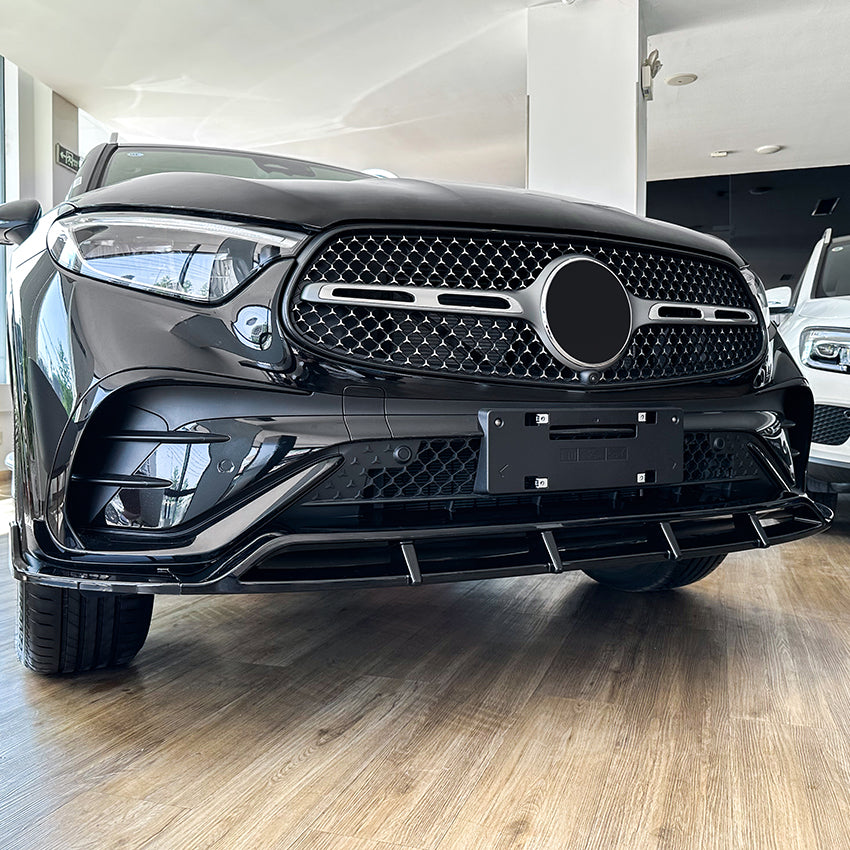 A Style Gloss Black Front Splitter for Mercedes Benz X254 GLC 23-26