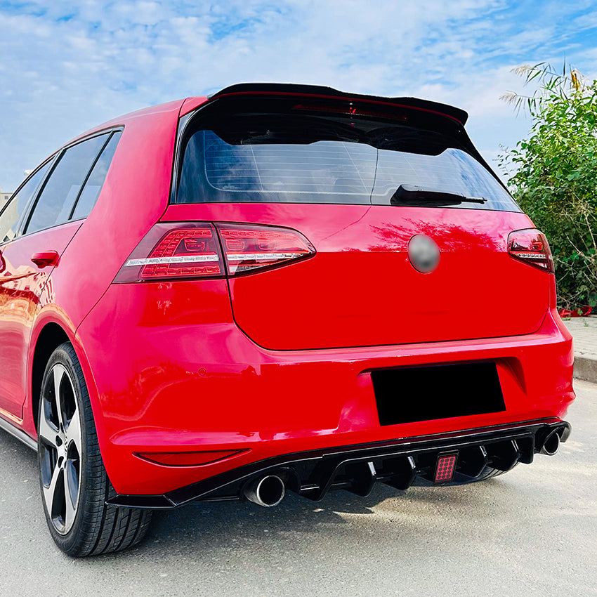 Max Style Gloss Black Diffuser for VW Golf MK7 Standard GTI & GTD 14-16