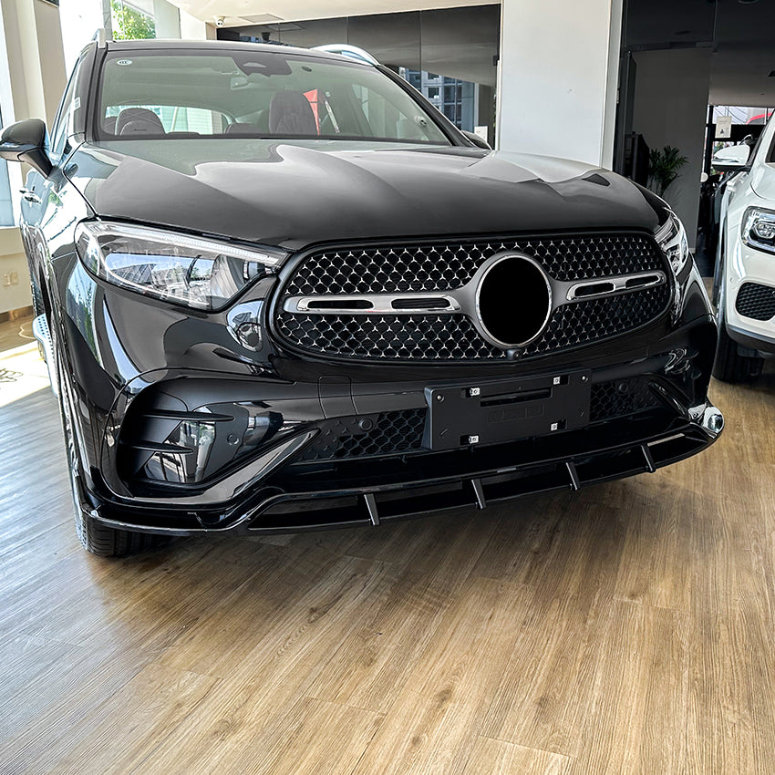 A Style Gloss Black Front Splitter for Mercedes Benz X254 GLC 23-26