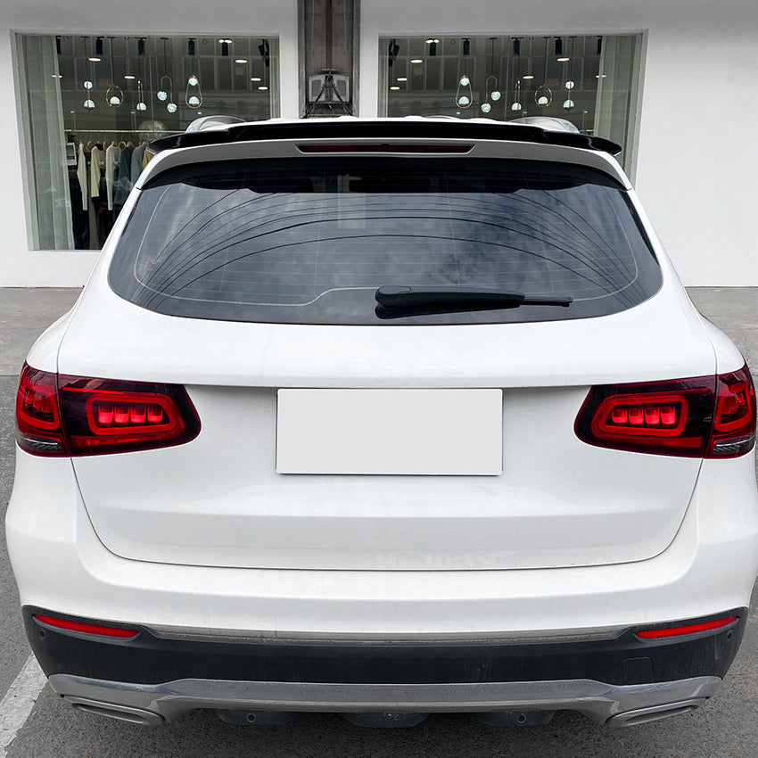 B Style Gloss Black Roof Spoiler for Mercedes Benz X253 GLC 15-22