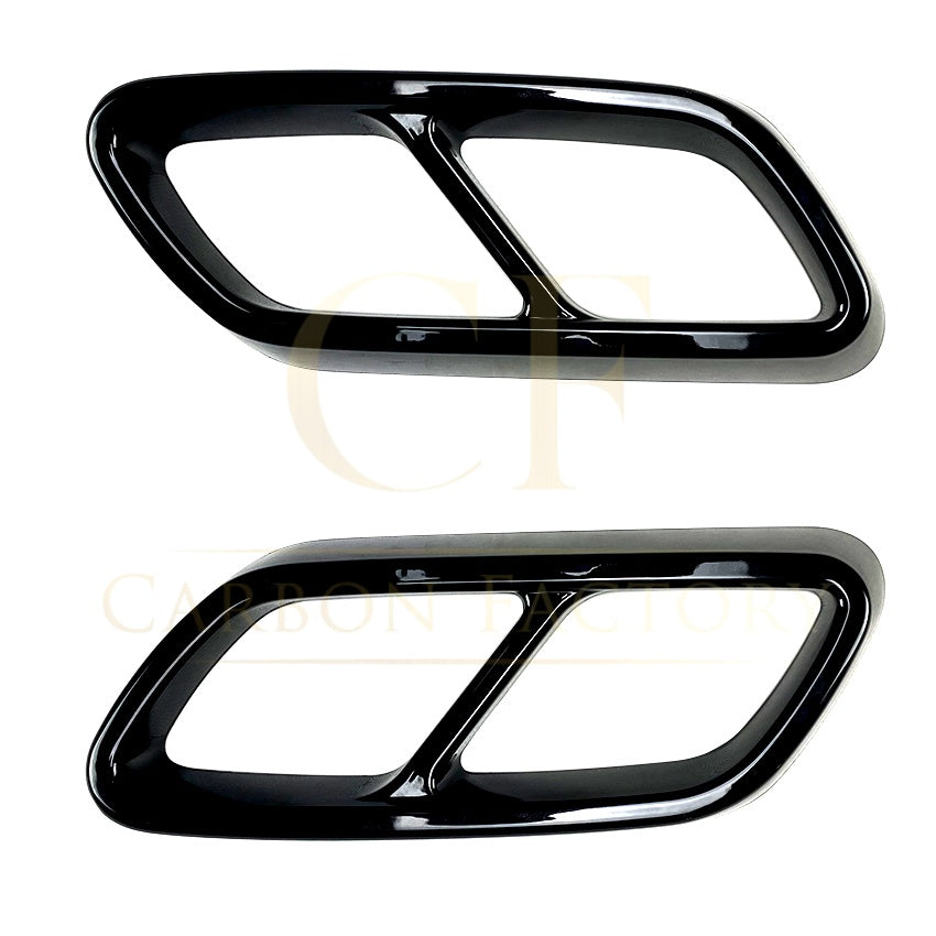 Gloss Black Exhaust Tip Covers for Mercedes Benz W206 C Class 22-Present - Carbon Factory