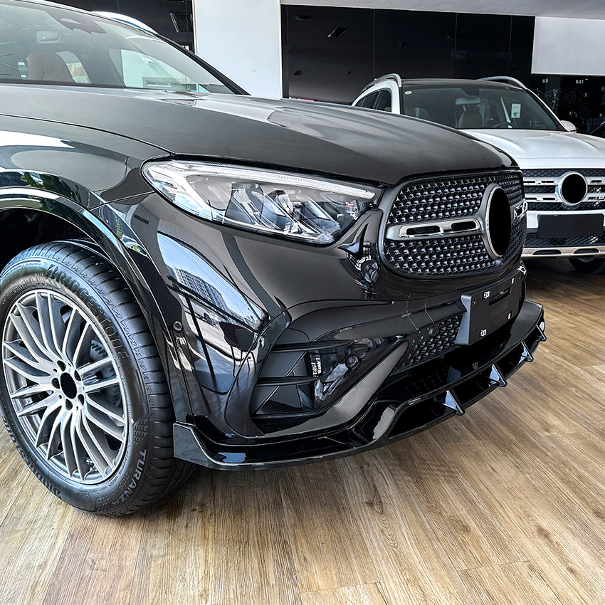 A Style Gloss Black Front Splitter for Mercedes Benz X254 GLC 23-26