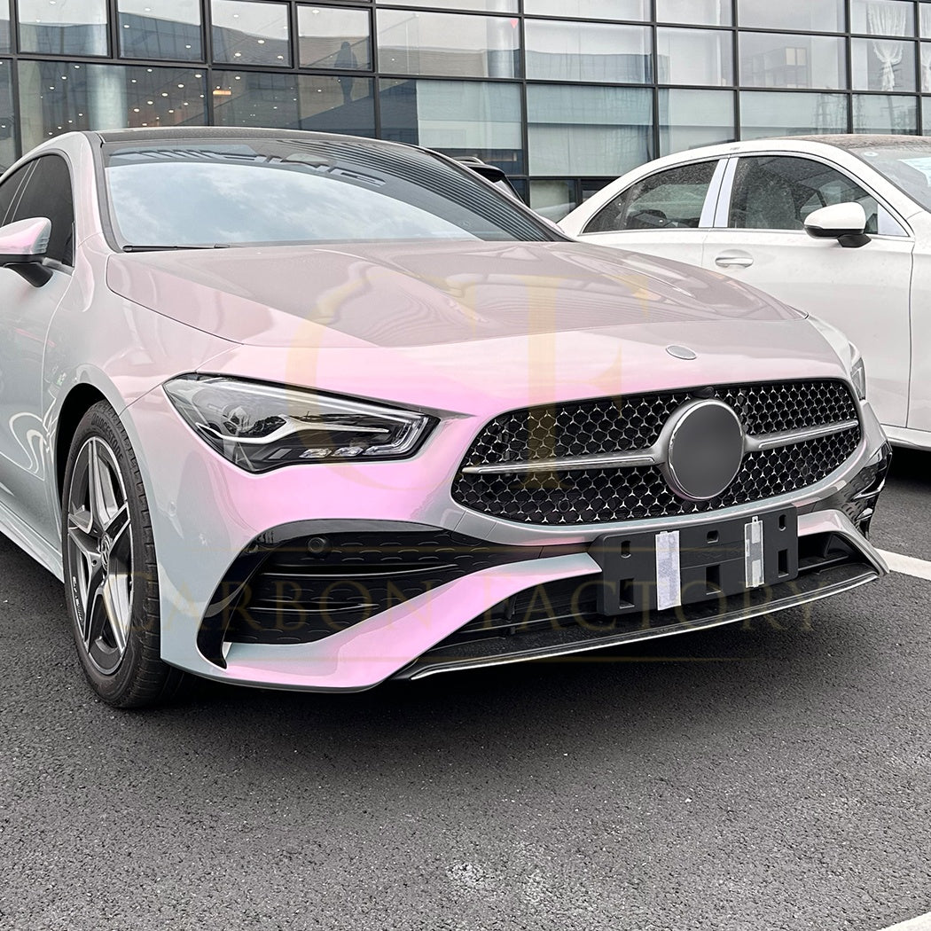 Gloss Black Front Side Trims for Mercedes Benz W118 CLA AMG 24-Present - Carbon Factory