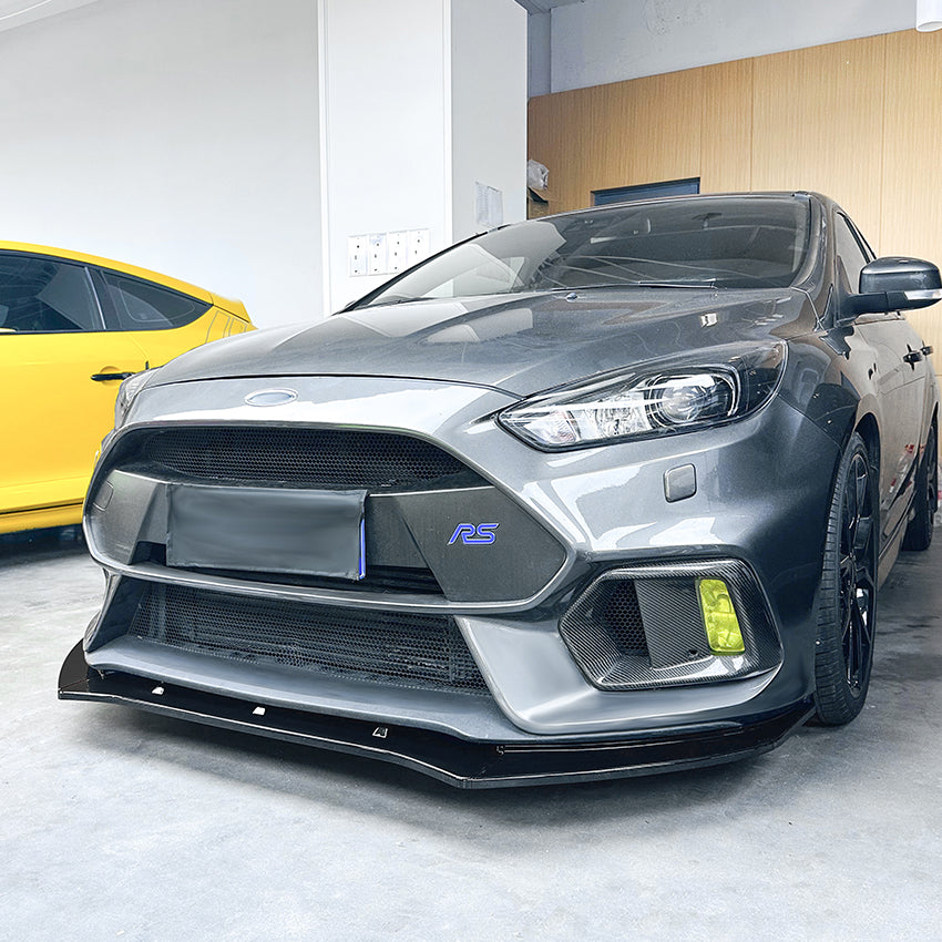 Gloss Black Front Splitter for Ford Focus RS C346 MK3.5 15-18