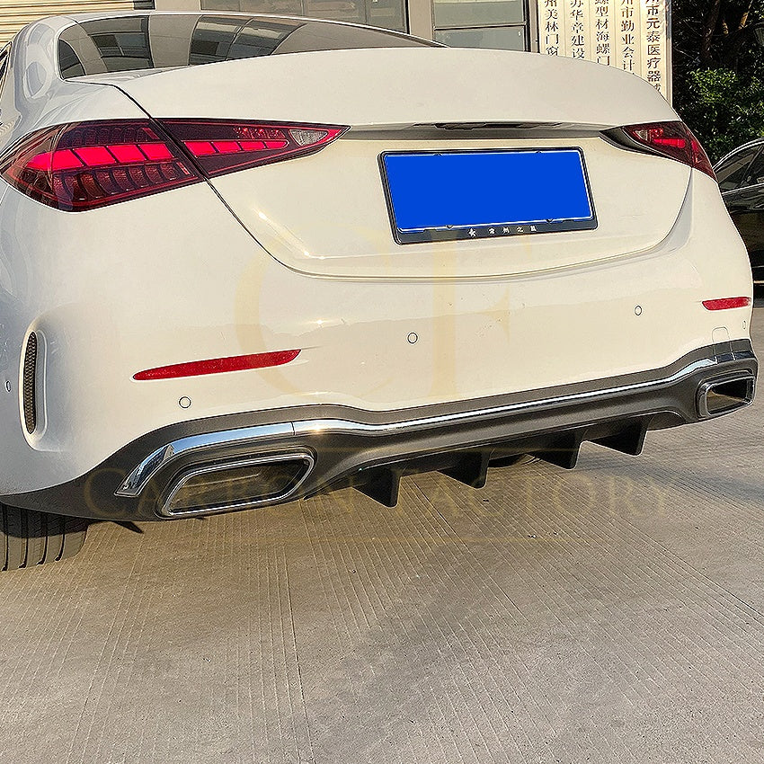 OEM Style Matt Black Rear Diffuser for Mercedes Benz W206 C Class 22-Present - Carbon Factory