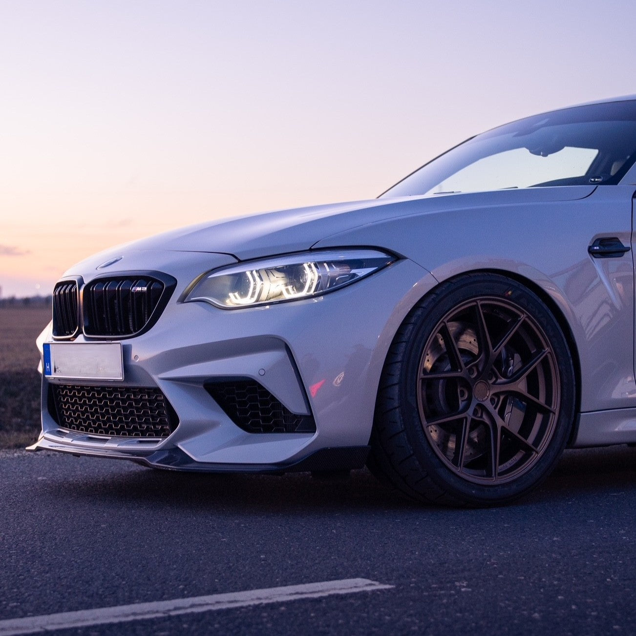 CS Style Carbon Fibre Front Splitter for BMW F87 M2C Competition 16-21 - Carbon Factory