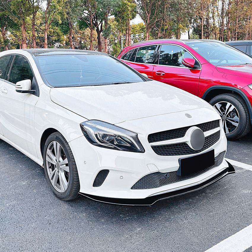 AMG Style Gloss Black Front Splitter for Mercedes Benz W176 A Class 16-18 - Carbon Factory