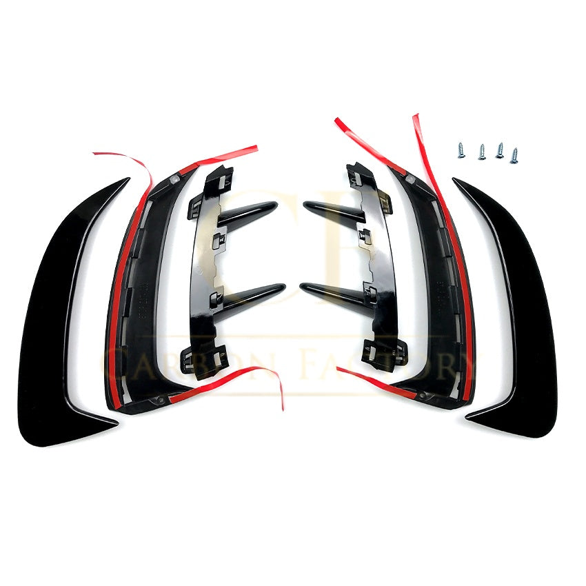 Gloss Black Rear Bumper Trims for Mercedes Benz W177 A Class Hatchback 18-25 - Carbon Factory