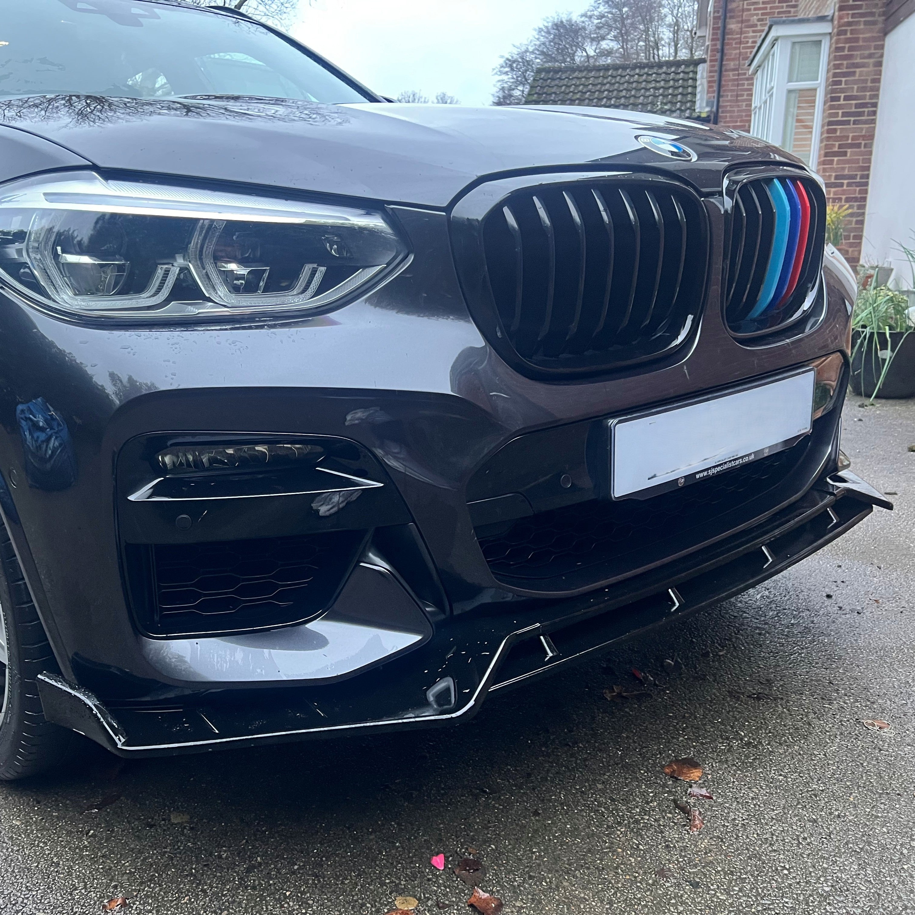MP Style Gloss Black Front Splitter for BMW G01 X3 G02 X4 Pre-LCI 18-21 - Carbon Factory