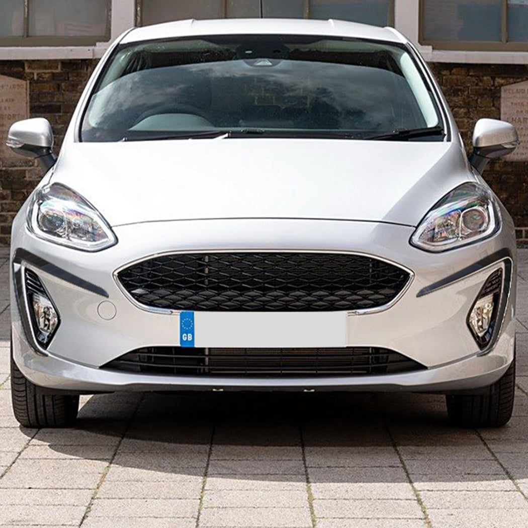 Gloss Black Front Canards for Ford Fiesta B479 MK8 Standard model 18-20