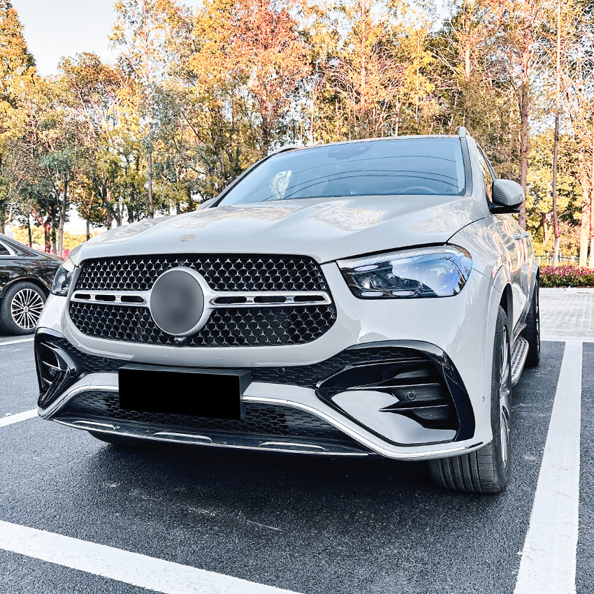 Gloss Black Front Side Trims for Mercedes Benz W167 C167 GLE 24-26
