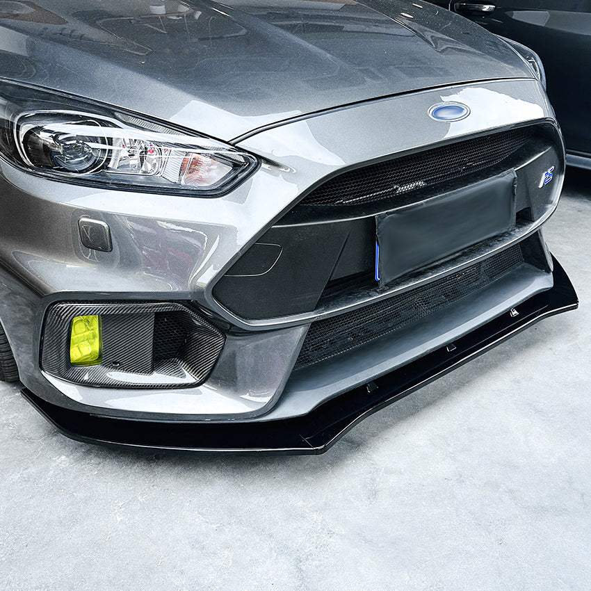 Gloss Black Front Splitter for Ford Focus RS C346 MK3.5 15-18