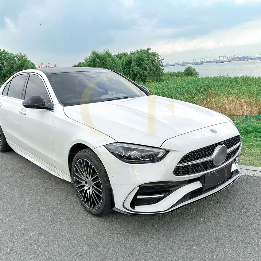 AMG Style Gloss Black Front Splitter for Mercedes Benz W206 C Class 22-Present - Carbon Factory