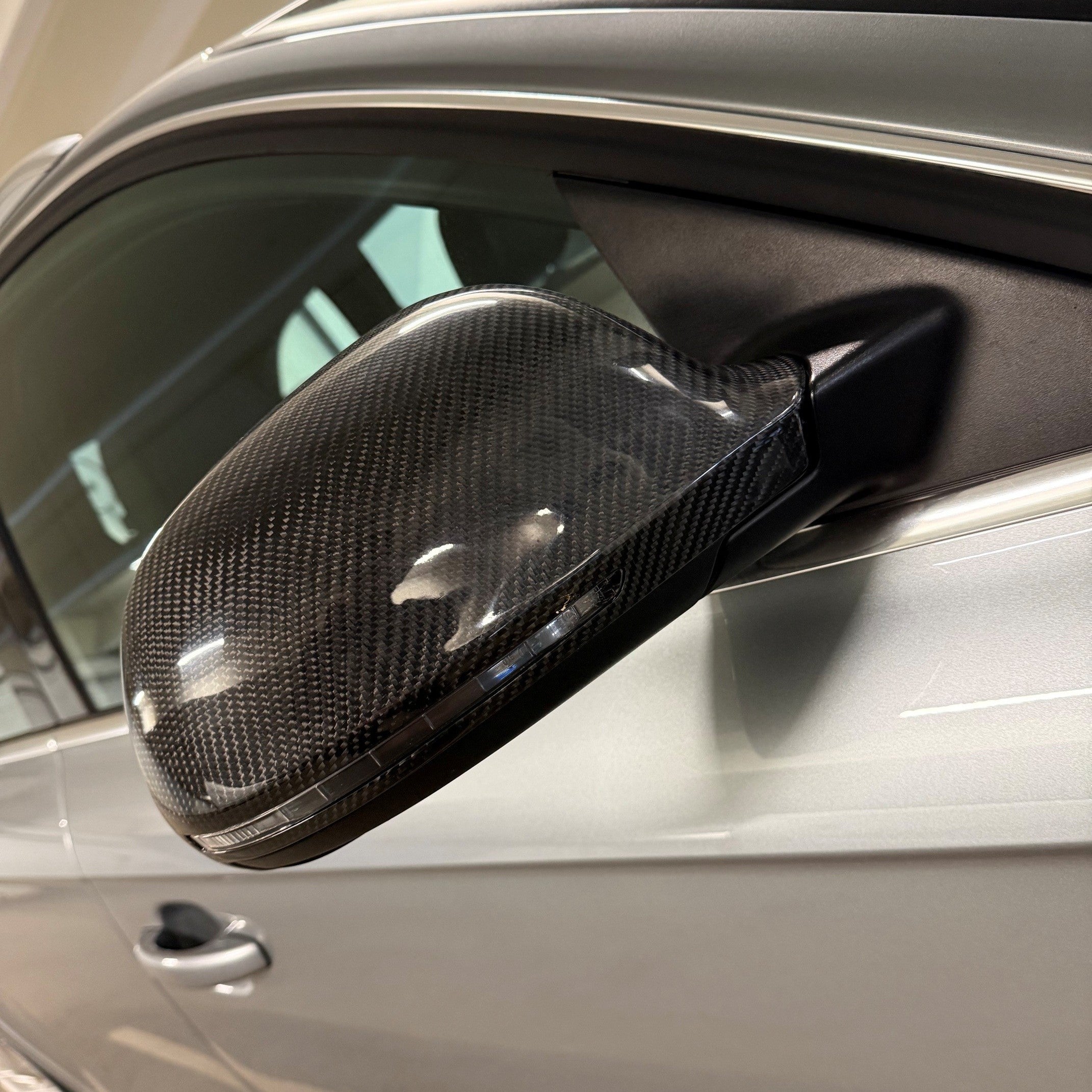 Replacement Carbon Fibre Mirror Covers for Audi A4 B8 08-12