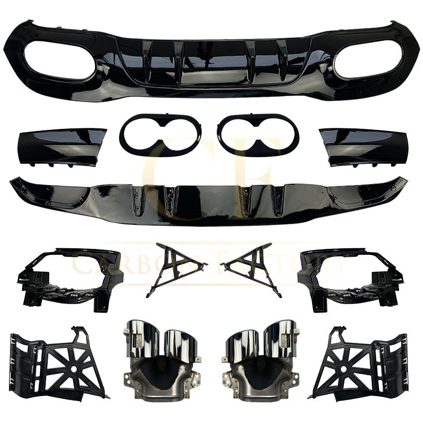 A45 Style Rear Diffuser & Exhaust Tips for Mercedes Benz W177 A Class 18-25