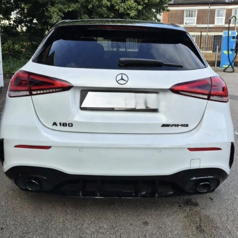 A35 Style Rear Diffuser & Twin Exhaust Tips for Mercedes Benz W177 A Class 18-25