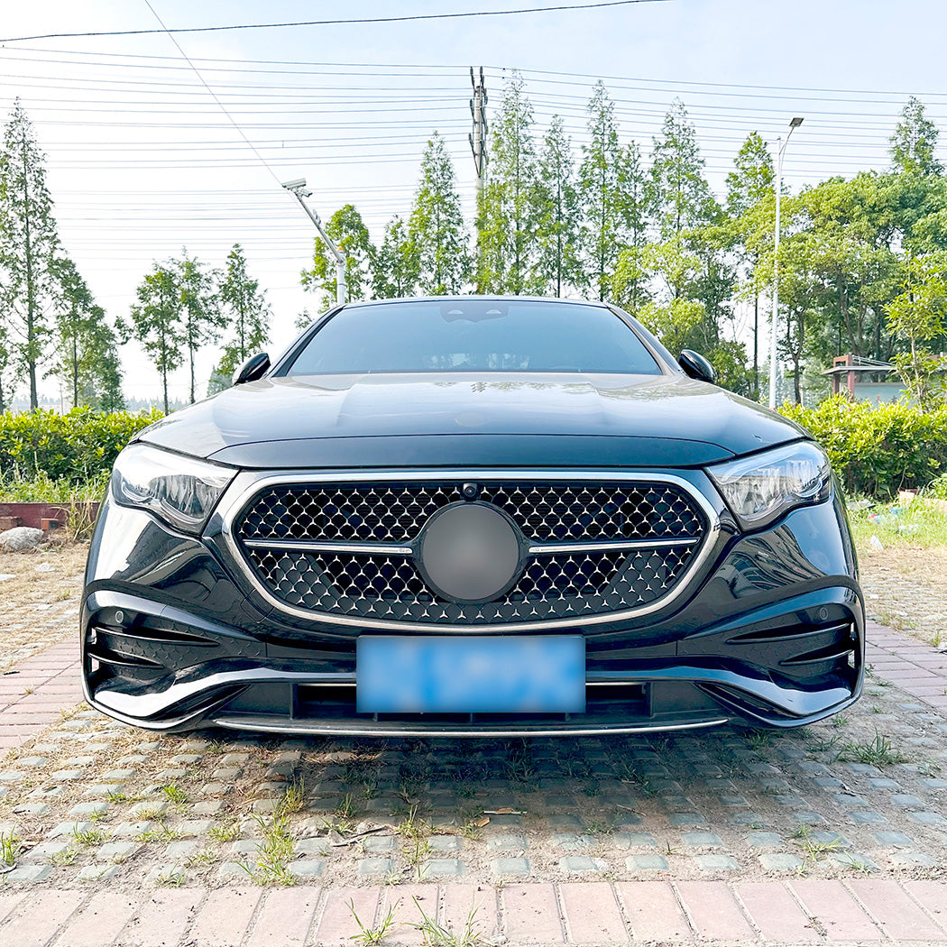 Gloss Black Front Bumper Trims for Mercedes Benz W214 E Class AMG 24-Present - Carbon Factory