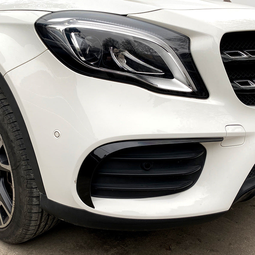Gloss Black Front Canards for Mercedes Benz X156 GLA 13-19