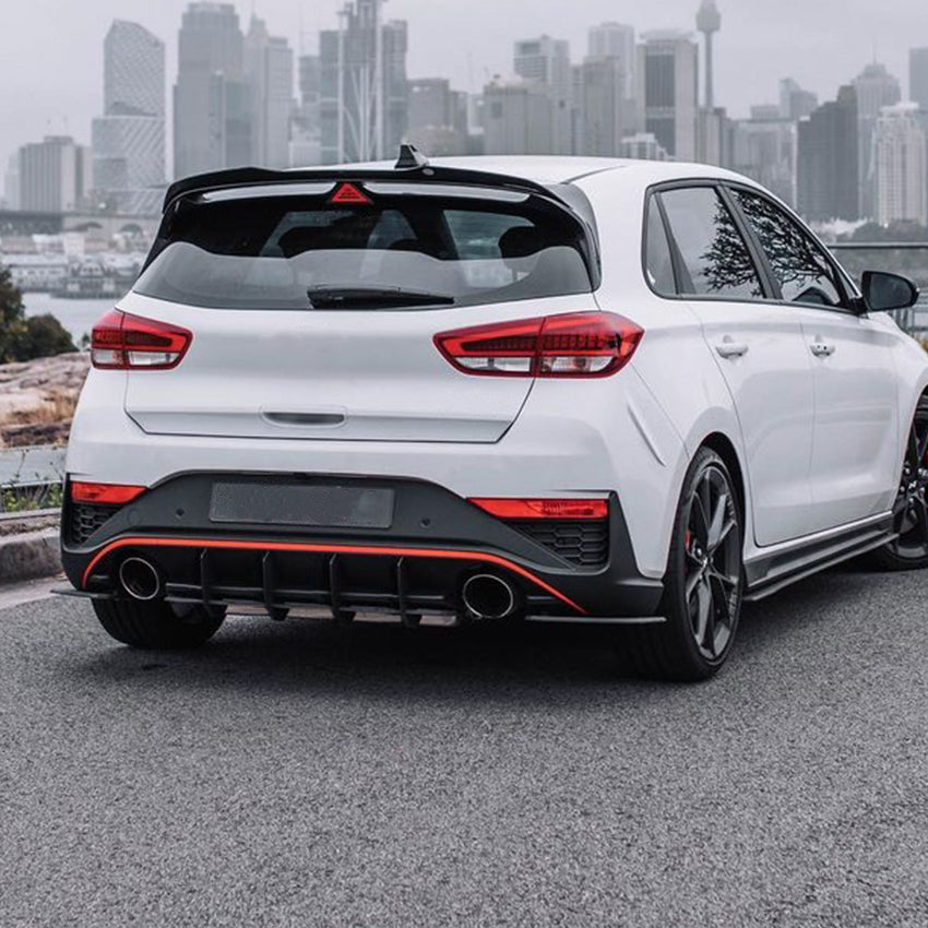 Gloss Black Rear Diffuser for Hyundai i30N MK3.5 20-24