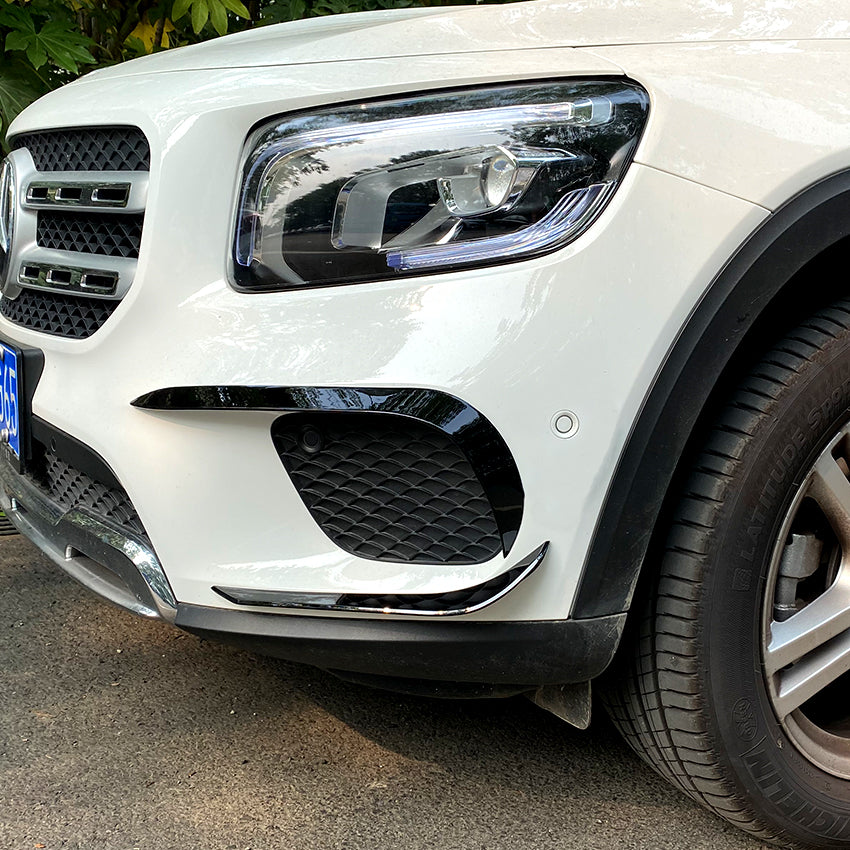Gloss Black Front Canards for Mercedes Benz X247 GLB 19-23