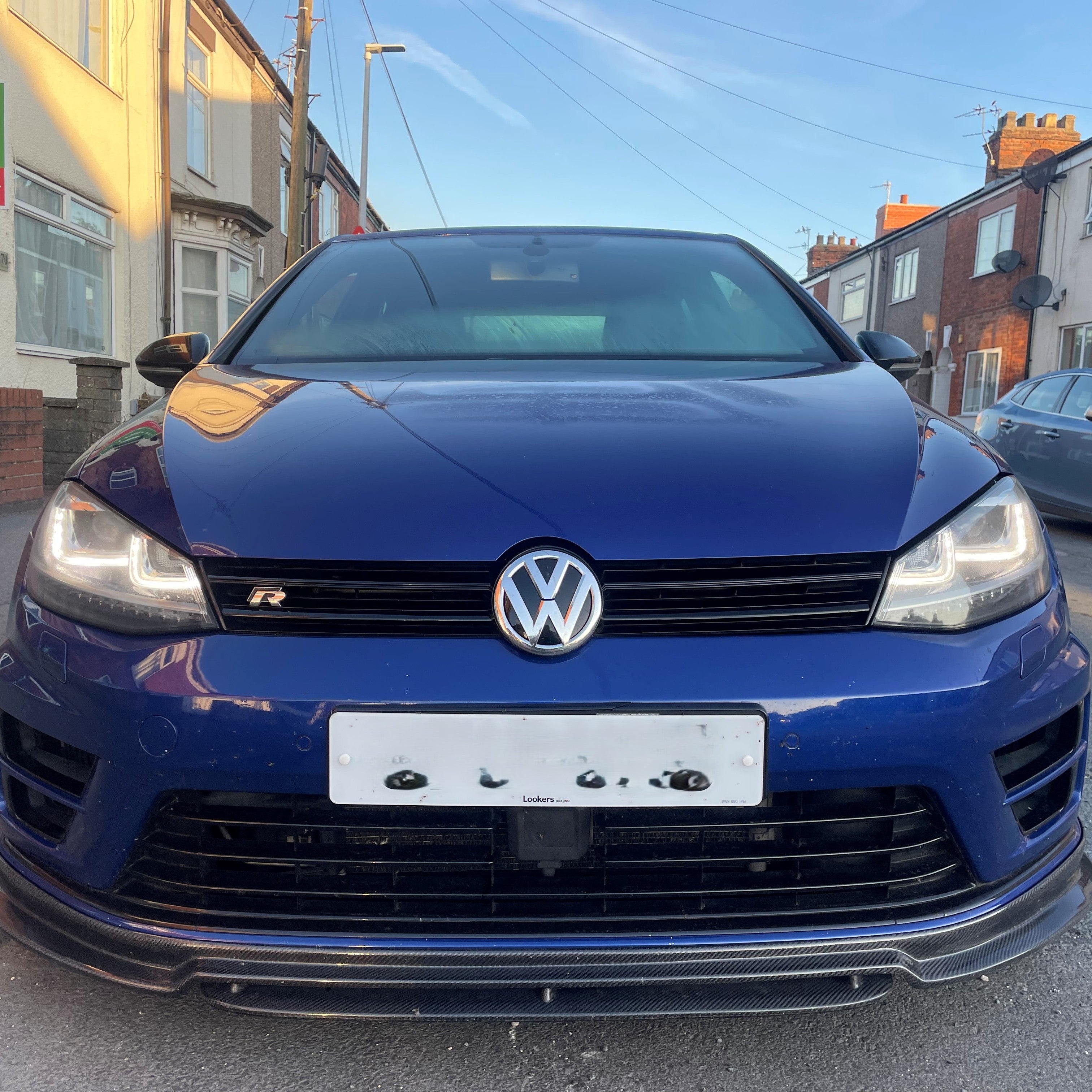 OZ Style Carbon Fibre Front Splitter for VW Golf MK7 R 14-17