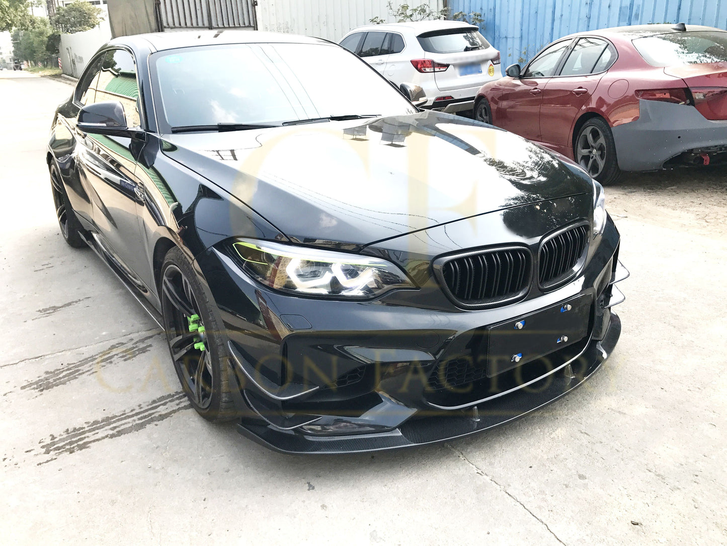 3D Style Carbon Fibre Front Splitter for BMW F87 M2 OG 16-18-Carbon Factory