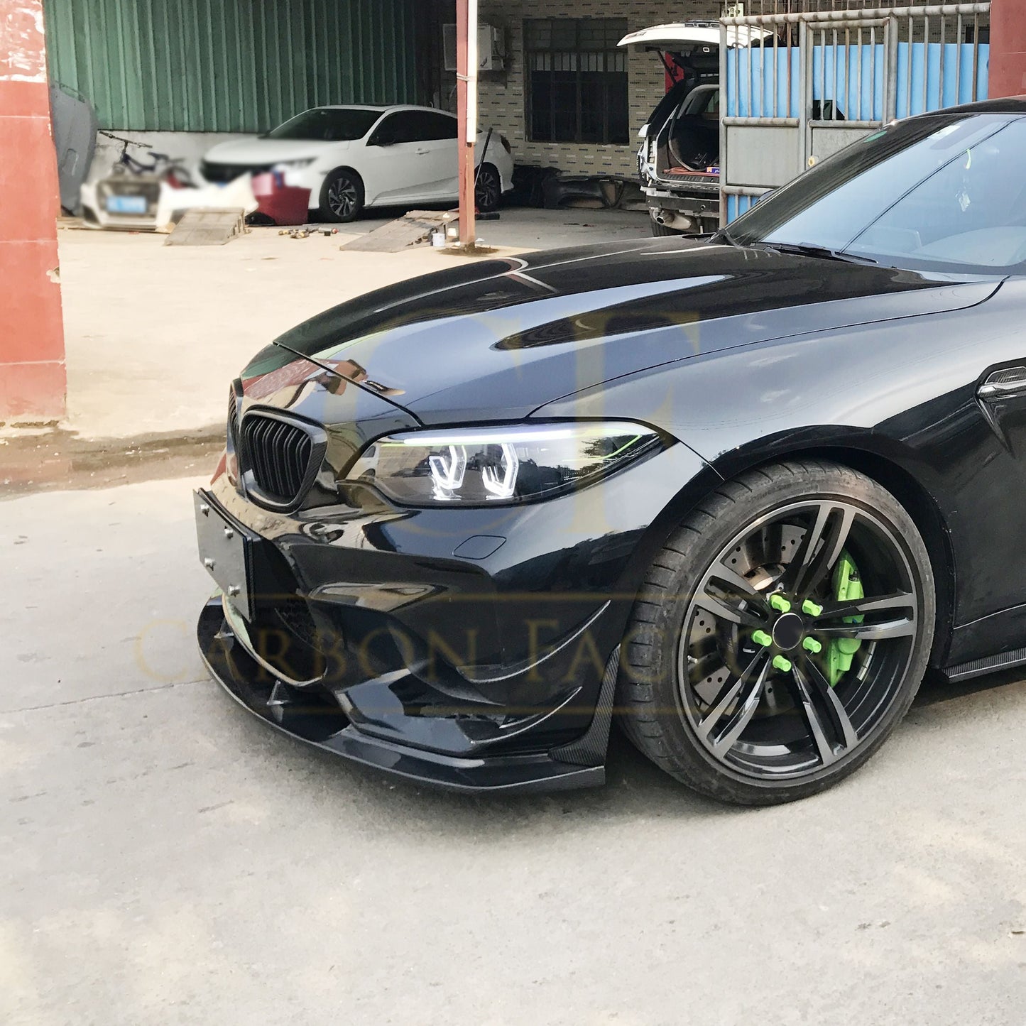 3D Style Carbon Fibre Front Splitter for BMW F87 M2 OG 16-18-Carbon Factory