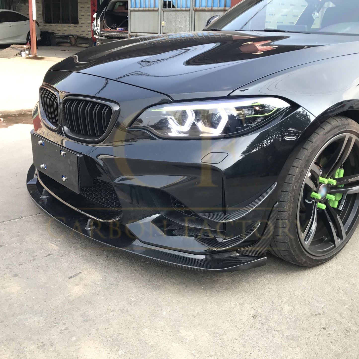 3D Style Carbon Fibre Front Splitter for BMW F87 M2 OG 16-18-Carbon Factory