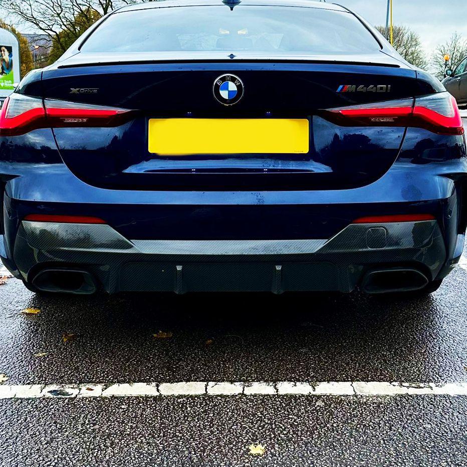 3D Style Carbon Fibre Rear Diffuser for BMW 4 Series G22 G23 20-Present-Carbon Factory