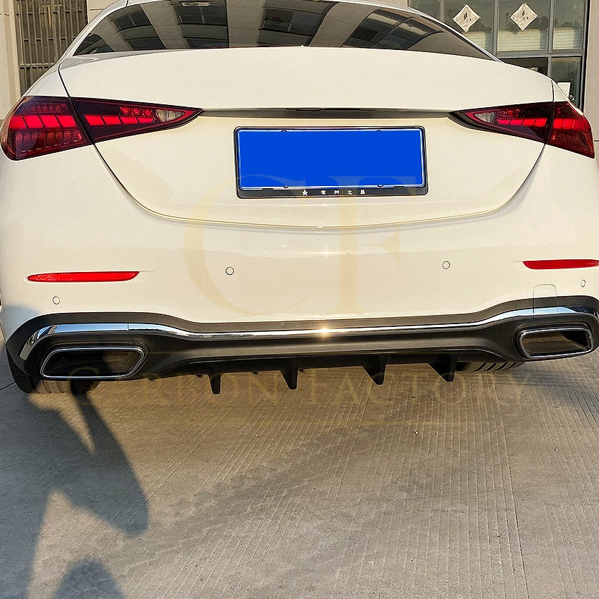OEM Style Matt Black Rear Diffuser for Mercedes Benz W206 C Class 22-Present - Carbon Factory