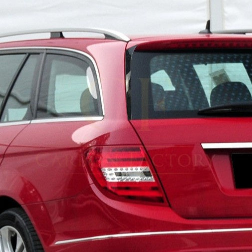 Gloss Black Side Spoiler for Mercedes Benz W204 C Class & C63 Estate 07-14 - Carbon Factory
