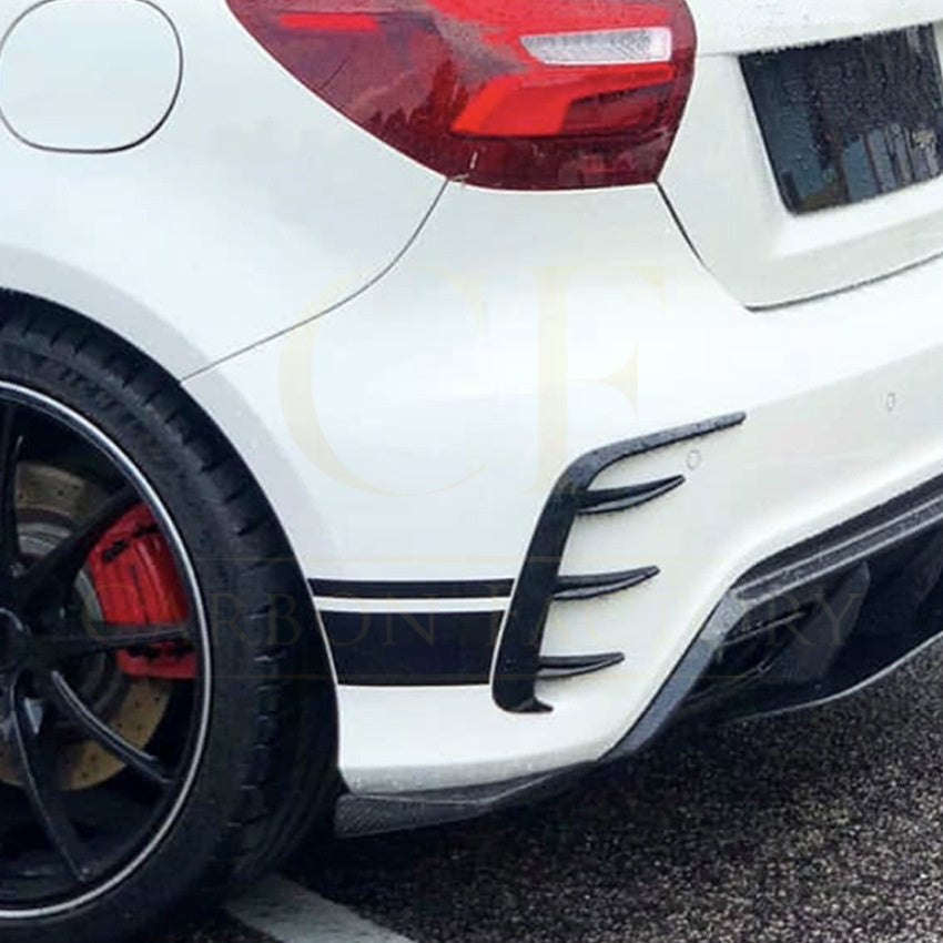 Gloss Black Rear Canards for Mercedes Benz W176 A Class AMG 13-18 - Carbon Factory