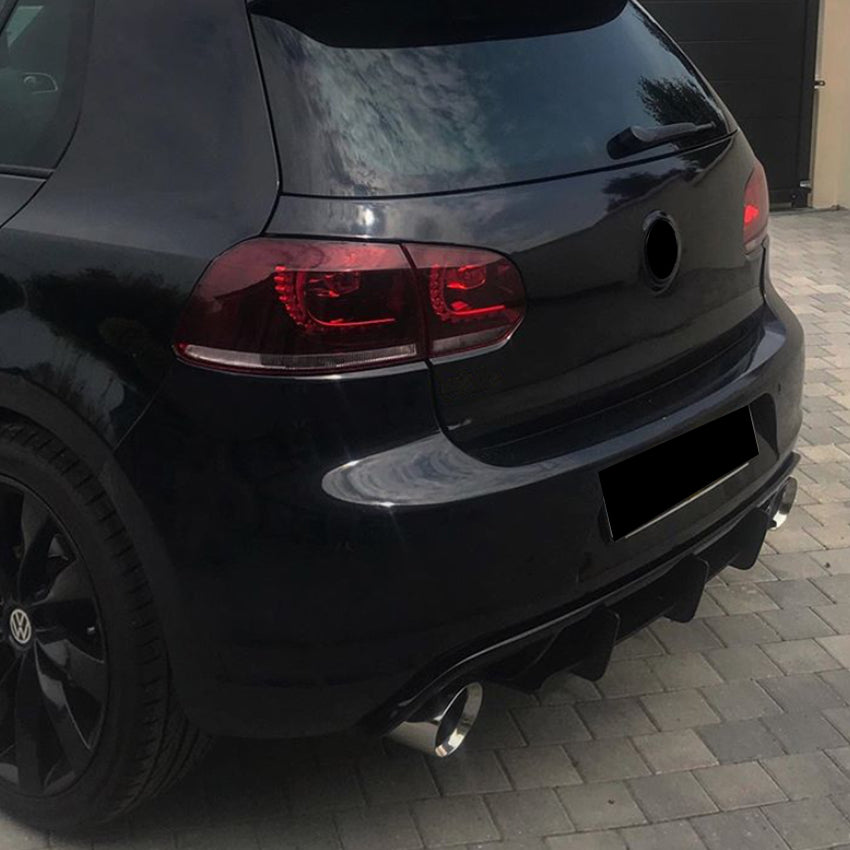 V Style Gloss Black Diffuser for VW Golf MK6 GTI 08-12