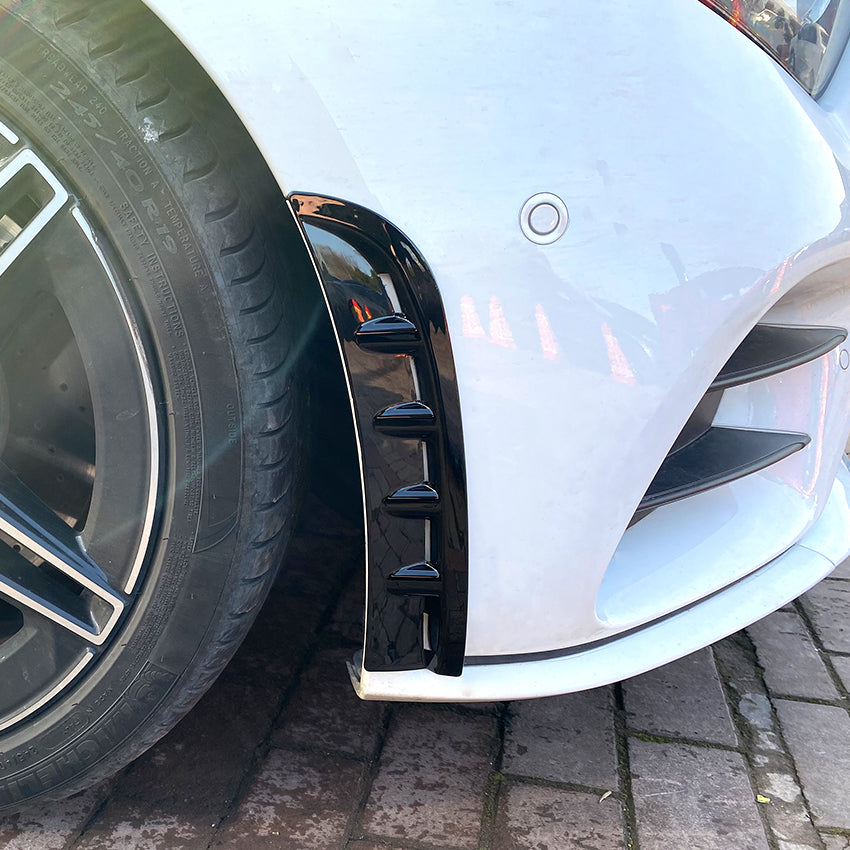 Gloss Black Front Side Trims for Mercedes Benz C257 CLS 19-21