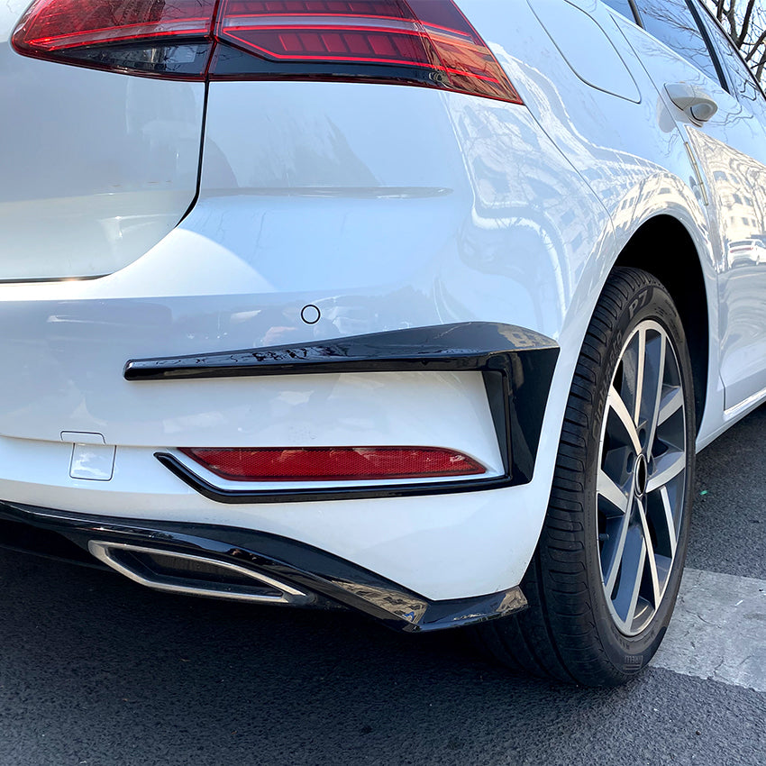 V1 Gloss Black Rear Canards for VW Golf MK7.5 17-20