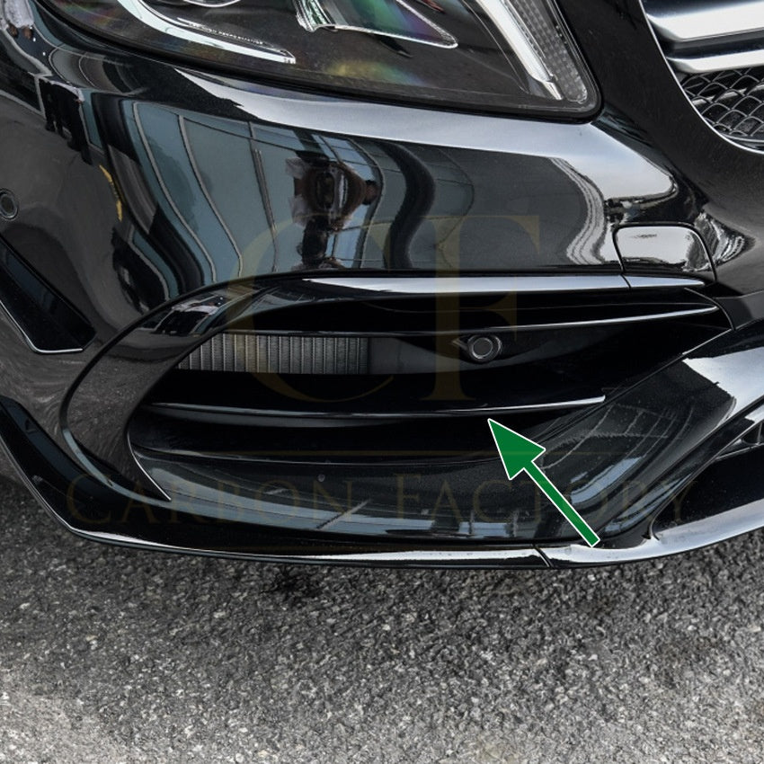 Gloss Black Side Grilles for Mercedes Benz W176 Facelift A Class 16-18 - Carbon Factory