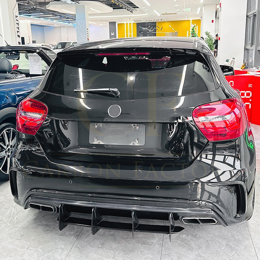 V Style Gloss Black Rear Diffuser for Mercedes Benz W176 A45 13-18 - Carbon Factory