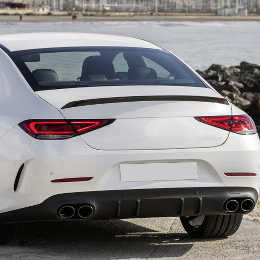 A Style Gloss Black Boot Spoiler for Mercedes Benz C257 CLS 19-23